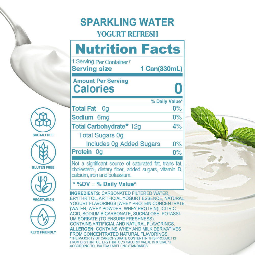 yogurt sparkling water nutrition facts